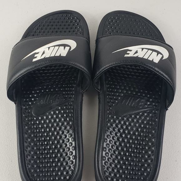 Nike Men's Slice Sandals black white Sz 8 - Picture 7 of 12